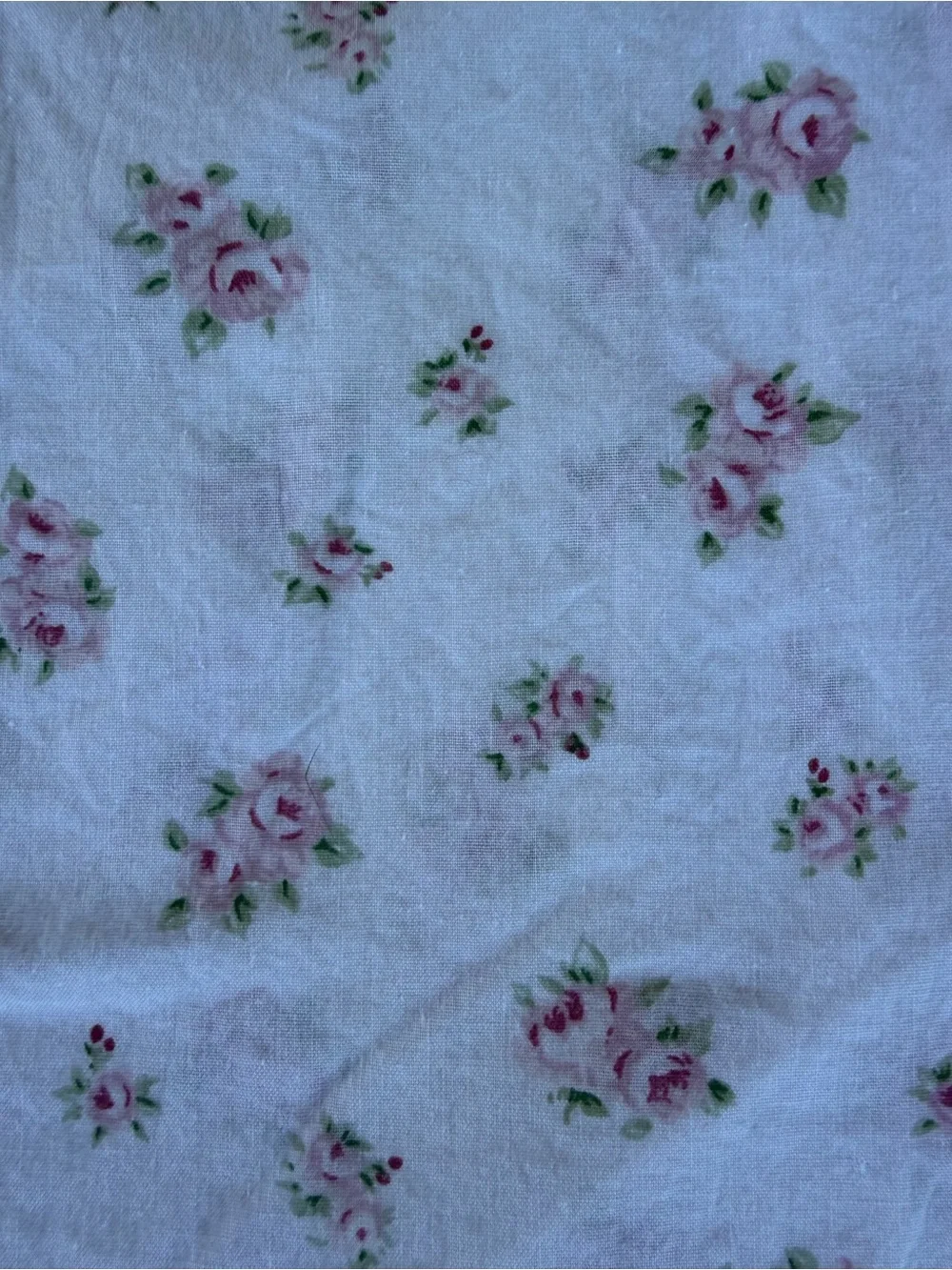 Y2K Rachel Ashwell Treasures Rosebud Ruffled Farmhouse Shower Curtain 68x70 GUC